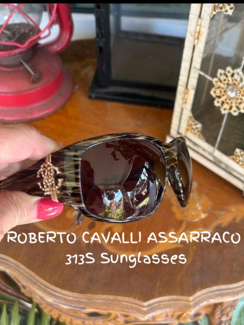 Brown Rhinestone Sunglasses